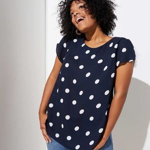 Blue Polka Dot Top